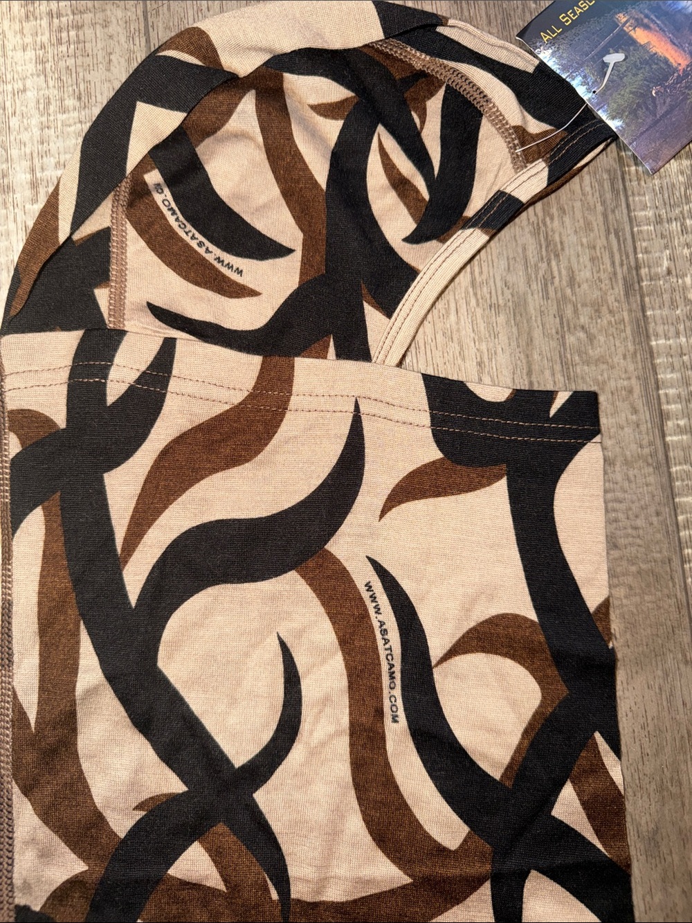 ASAT Face Mask/Gaiter in Beige Brown Black – - Picture 6 of 7